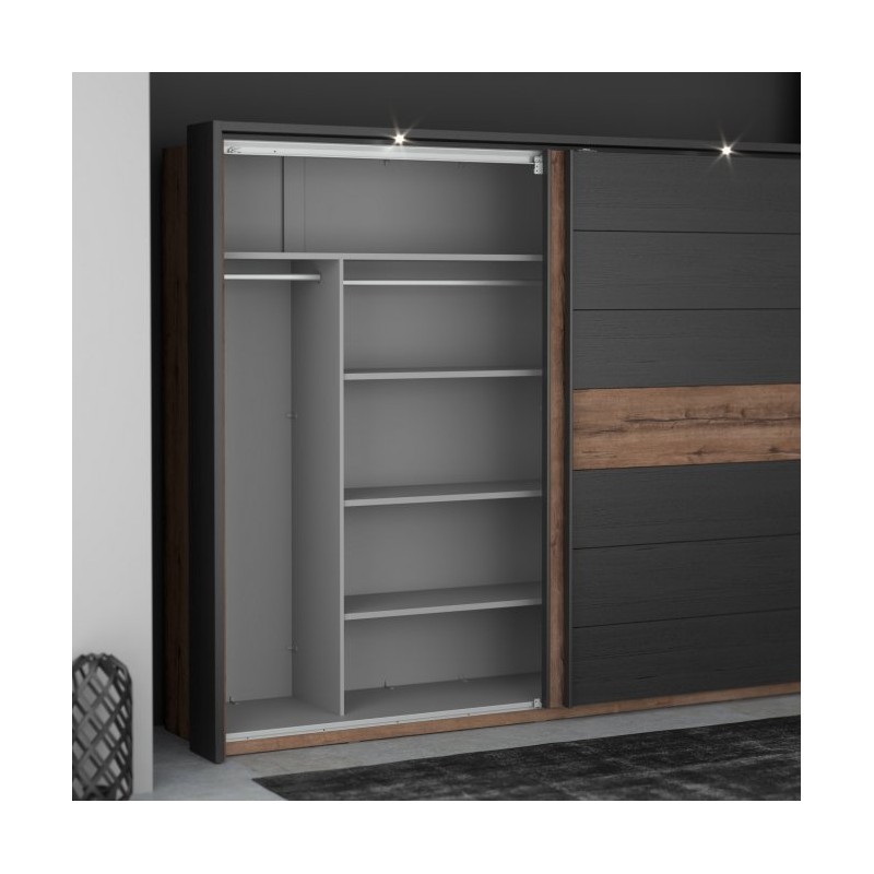 Dodatkowe p&oacute;łki do szafy Hayato Meble Forte czarny/świerk