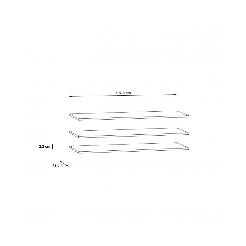 Dodatkowe p&oacute;łki do szafy Hayato Meble Forte czarny/świerk