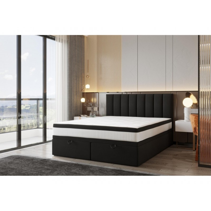 Łóżko kontynentalne Oslo 140x200 czarne