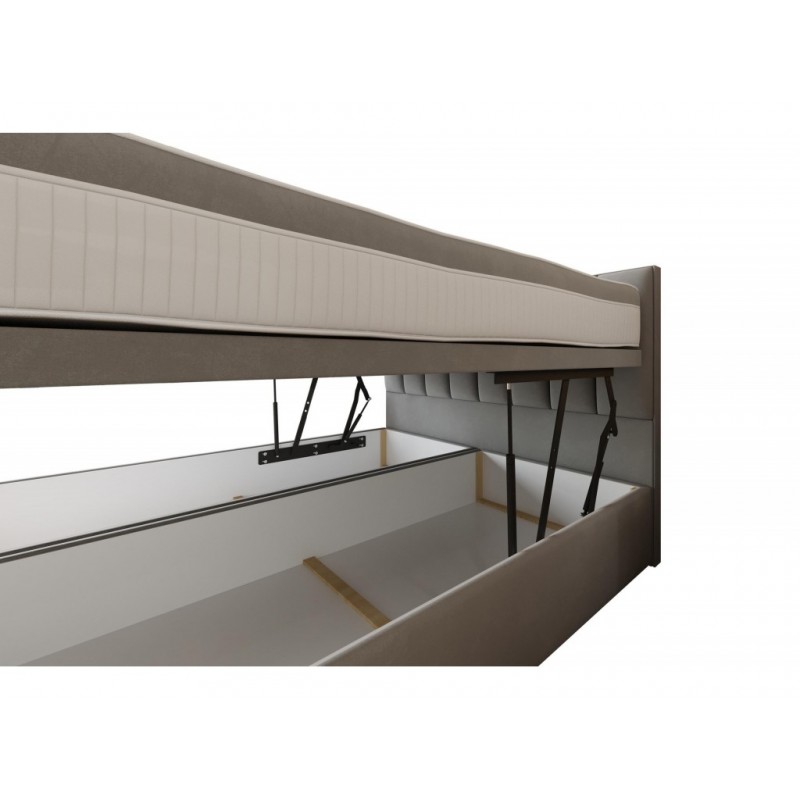 Łóżko kontynentalne Oslo 140x200 szare