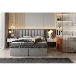 Łóżko kontynentalne Oslo 140x200 szare Łóżko kontynentalne Oslo 140x200 szare