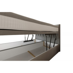 Łóżko kontynentalne Oslo 140x200 szare