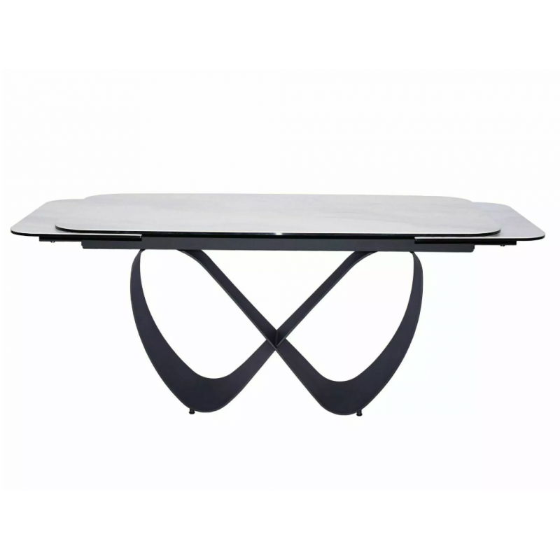 STÓŁ INFINITY CERAMIC BIAŁY NATURE CLOUD/CZARNY160(240)X95