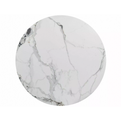 Okrągły stół Murano biały/chrom FI120