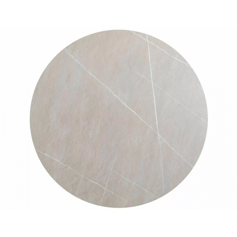 Okrągły stół Murano szary/chrom FI120