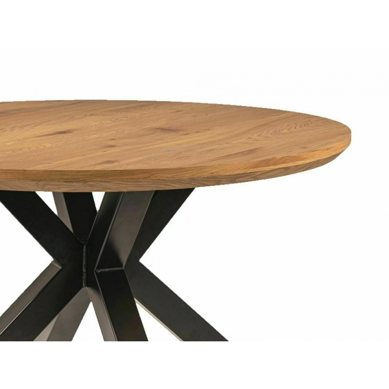 Stół okrągły Ritmo dąb/czarny stelaż FI120
