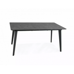 Rozkładany stół Rene szary efekt marmuru/czarny 160(200)X90