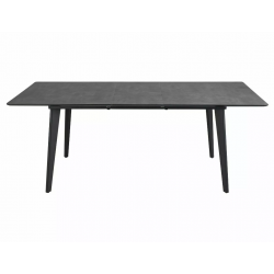 Rozkładany stół Rene szary efekt marmuru/czarny 160(200)X90