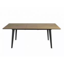 Rozkładany stół Rene dąb/czarny 160(200)X90