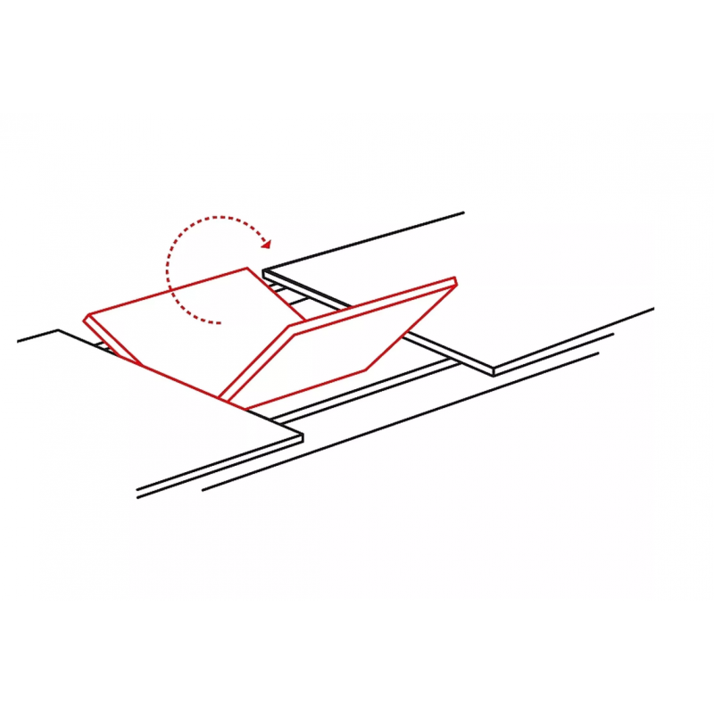 Rozkładany stół Brick dąb artisan/czarny120(160)X80