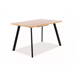 Rozkładany stół Brick dąb artisan/czarny120(160)X80