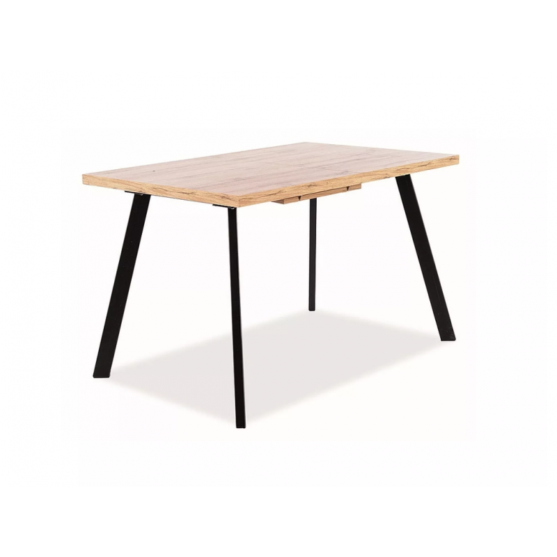 Rozkładany stół Brick dąb artisan/czarny120(160)X80