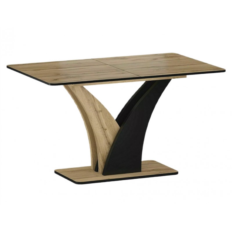 Rozkładany stół Vento dąb artisan/czarny 120(160)X68