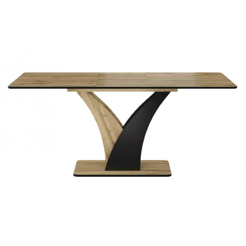 Rozkładany stół Vento dąb artisan/czarny 120(160)X68