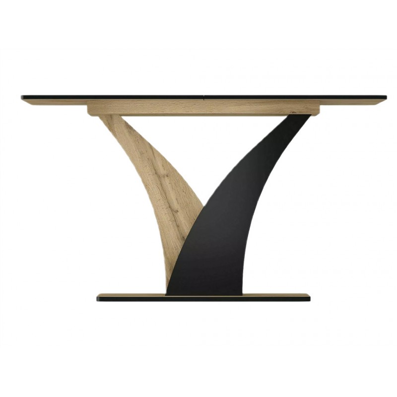 Rozkładany stół Vento dąb artisan/czarny 120(160)X68