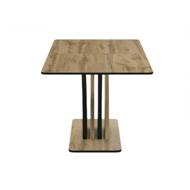 Rozkładany stół Vento dąb artisan/czarny 120(160)X68