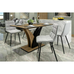 Rozkładany stół Vento dąb artisan/czarny 120(160)X68