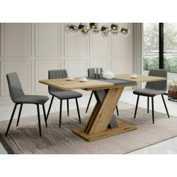 Rozkładany stół Exel dąb artisan/antracyt 140(180)X85