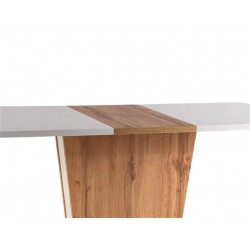 Stół Calipso biały mat/dąb wotan 110(145)X68,6