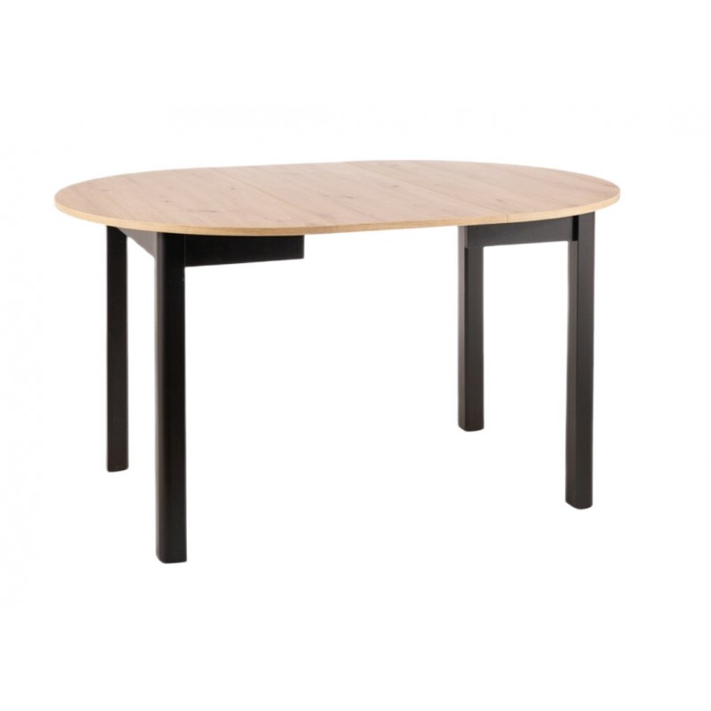 Stół rozkładany Dante dąb artisan/czarny mat FI102 (102-142)