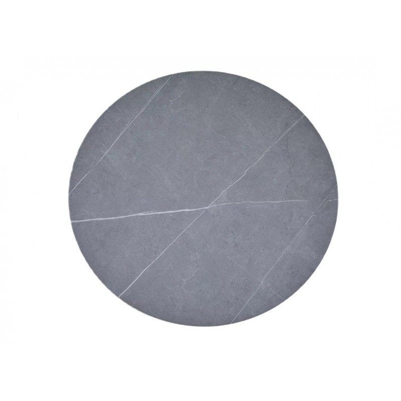 Okrągły stół Talia szary efekt marmuru/czarny fi90
