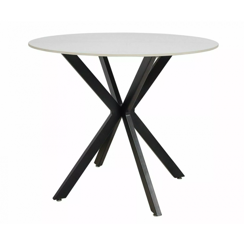 Okrągły stół Talia biały efekt marmuru/czarny fi90