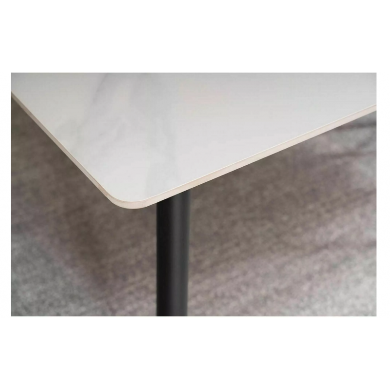 Stół Rion biały/czarny stelaż 130X70