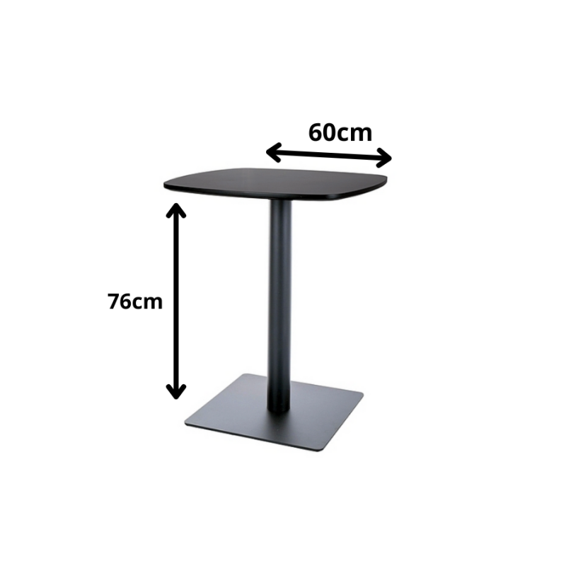 Stół barowy BT-001 czarny 60x60