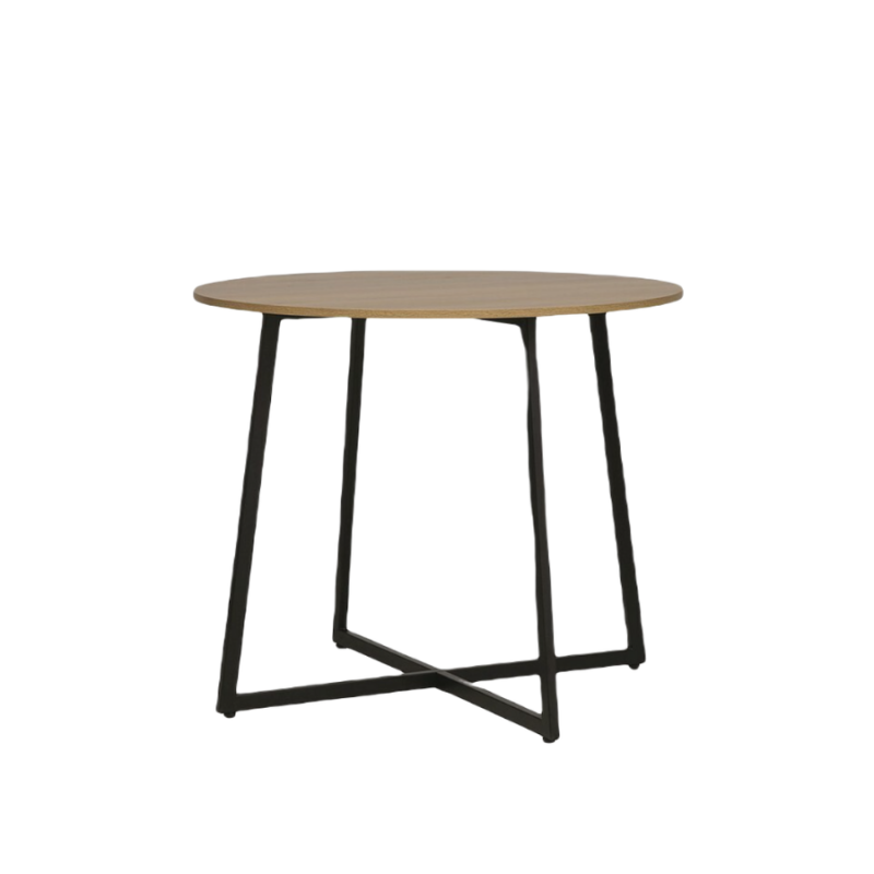 Stół Luna dąb/czarny FI 90