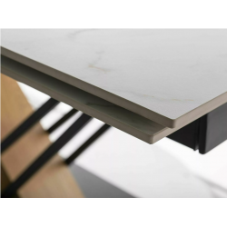 Nowoczesny stół Genesis biały/dąb 180(240)x90