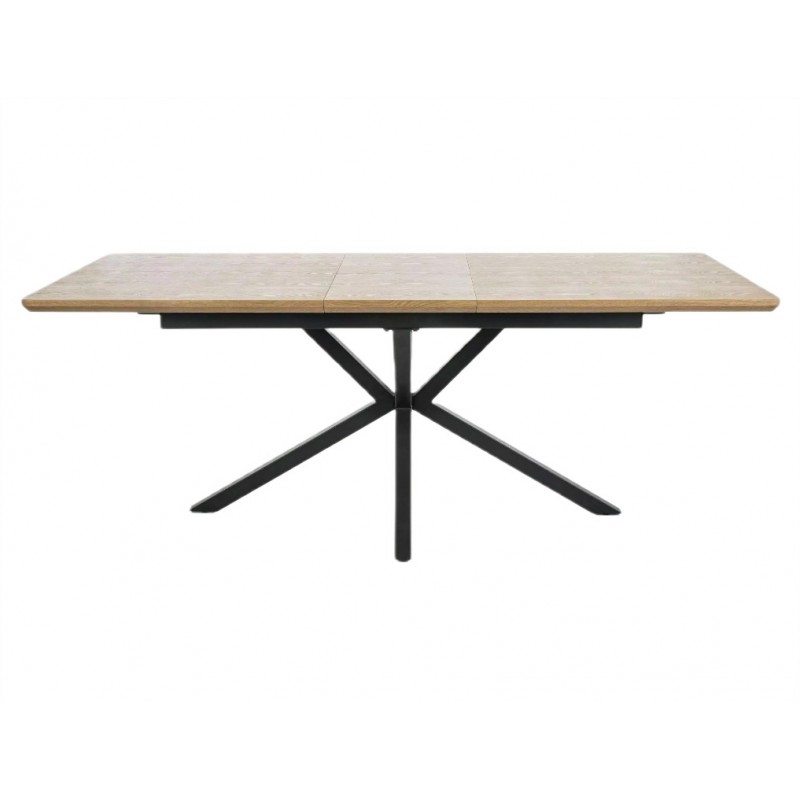 Stół Logan dąb/czarny mat 160(200)x90