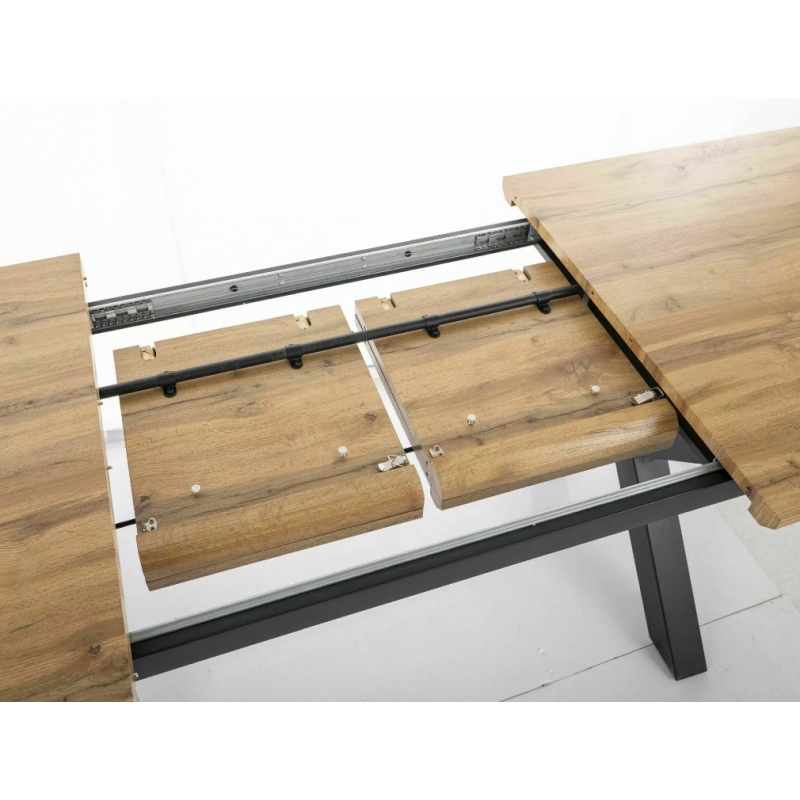 Rozkładany stół Xaviero II dąb artisan/czarny 160(240)x90