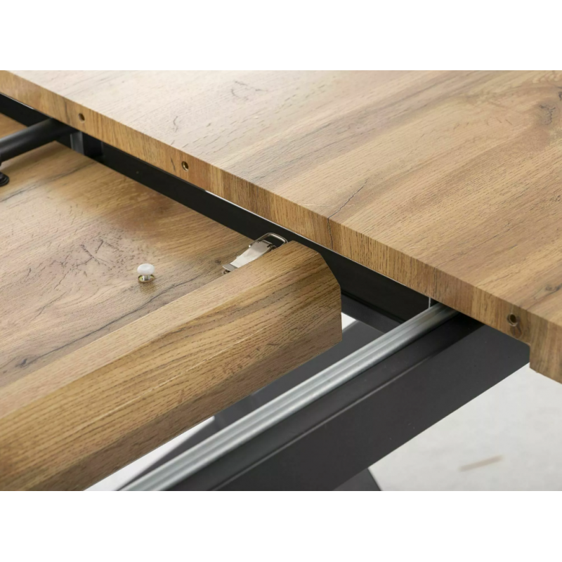 Rozkładany stół Xaviero II dąb artisan/czarny 160(240)x90