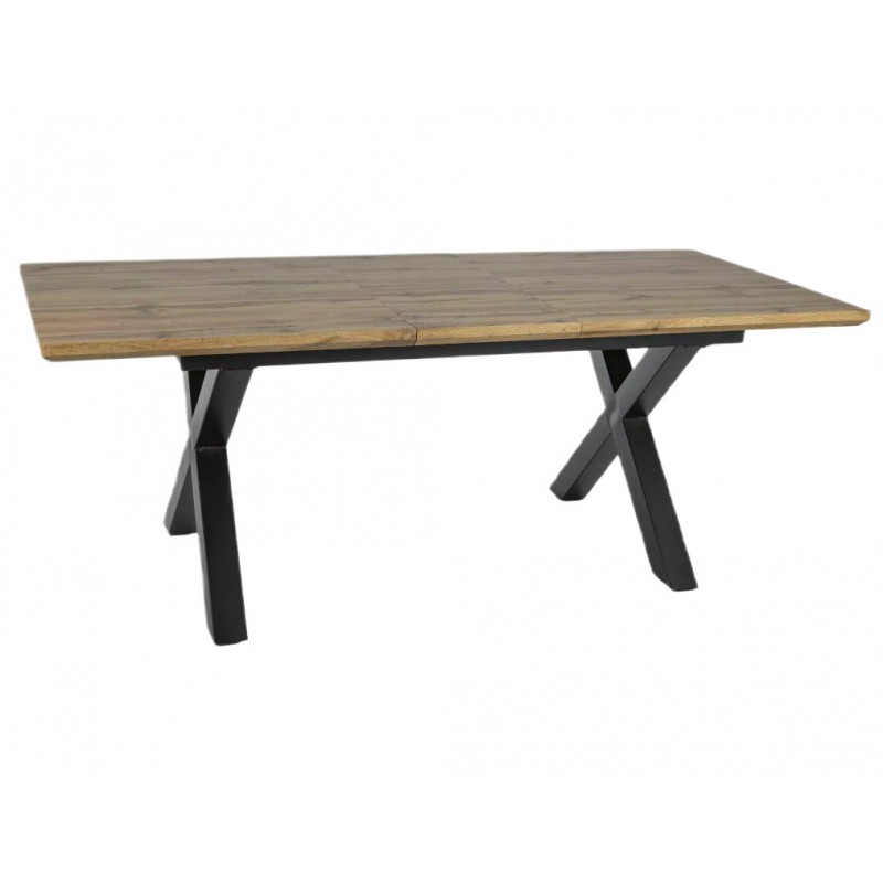 Rozkładany stół Xaviero II dąb artisan/czarny 160(240)x90