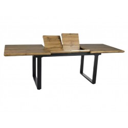 Rozkładany stół Umberto II dąb artisan/czarny 160(240)x90