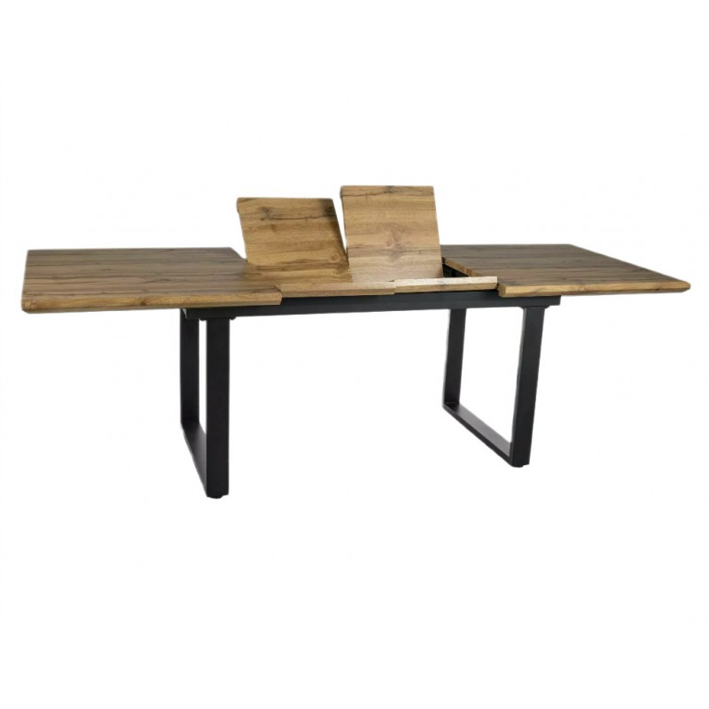 Rozkładany stół Umberto II dąb artisan/czarny 160(240)x90