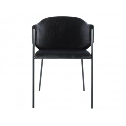 Krzesło tapicerowane Bono Velvet czarny stelaż/czarny Bluvel 19