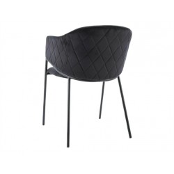 Krzesło tapicerowane Bono Velvet czarny stelaż/czarny Bluvel 19