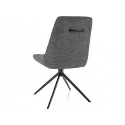 Krzesło tapicerowane Asti Brego czarny stelaż/ciemny szary 18