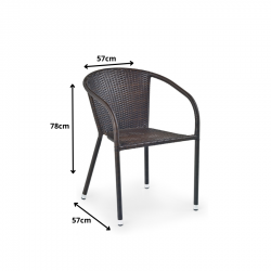 Krzesło ogrodowe Midas ciemny brąz
