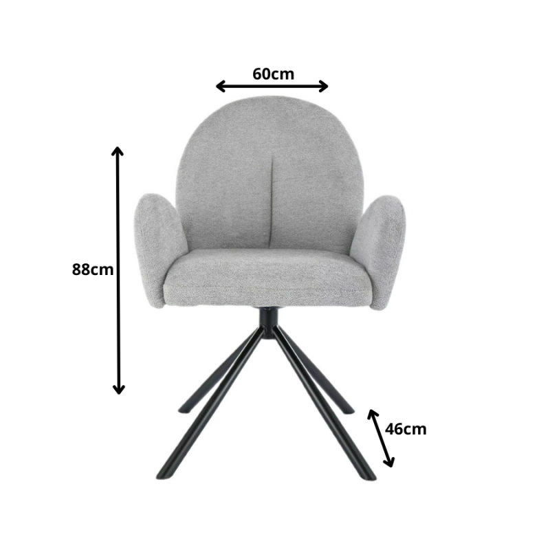 Krzesło obrotowe Planet Raven czarny stelaż/szary 06