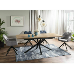 Krzesło obrotowe Remo Brego czarny stelaż/granatowy 86