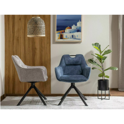 Krzesło obrotowe Remo Brego czarny stelaż/granatowy 86