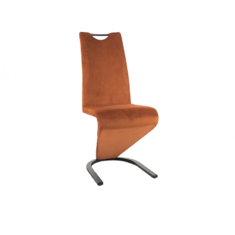 Eleganckie krzesło tapicerowane H090 Velvet czarny