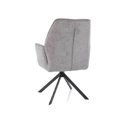 Krzesło obrotowe Hugo Brego czarny stelaż/szary 07