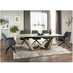 Krzesło obrotowe Hugo Brego czarny stelaż/szary 07