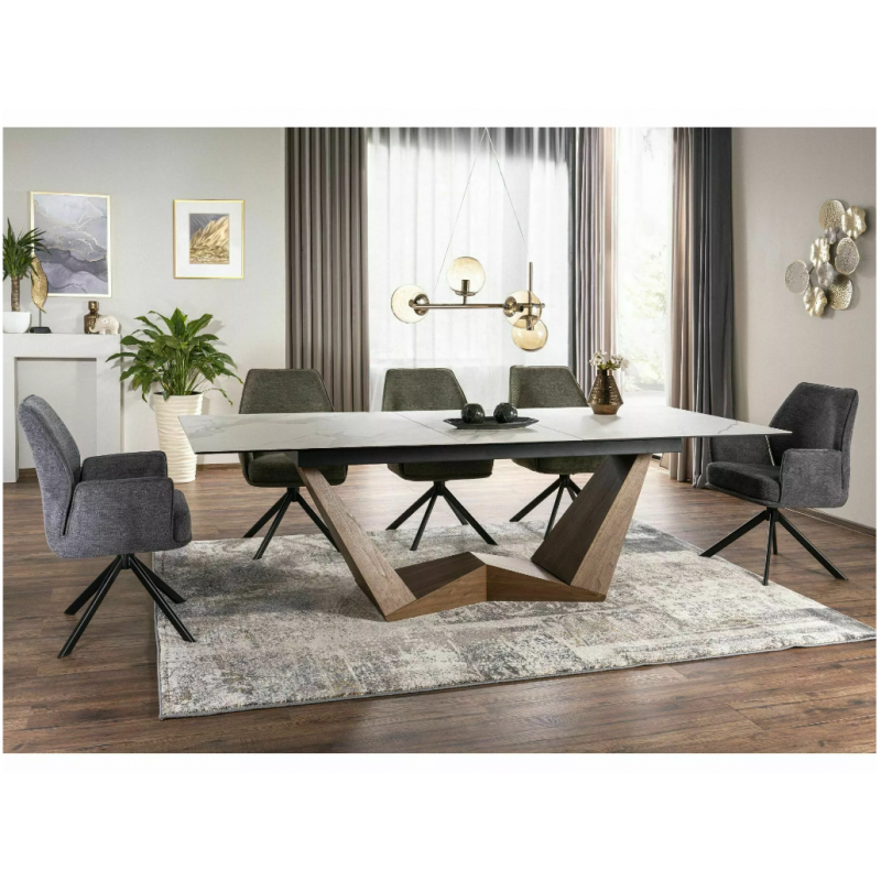 Krzesło obrotowe Hugo Brego czarny stelaż/szary 07