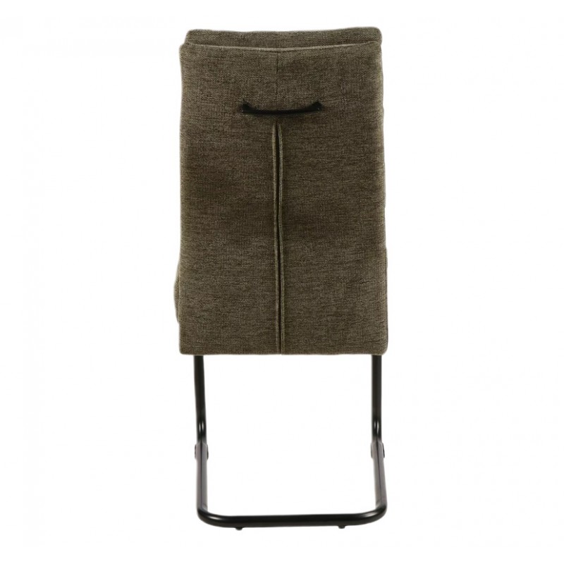 Eleganckie krzesło tapicerowane Berry Brego czarny