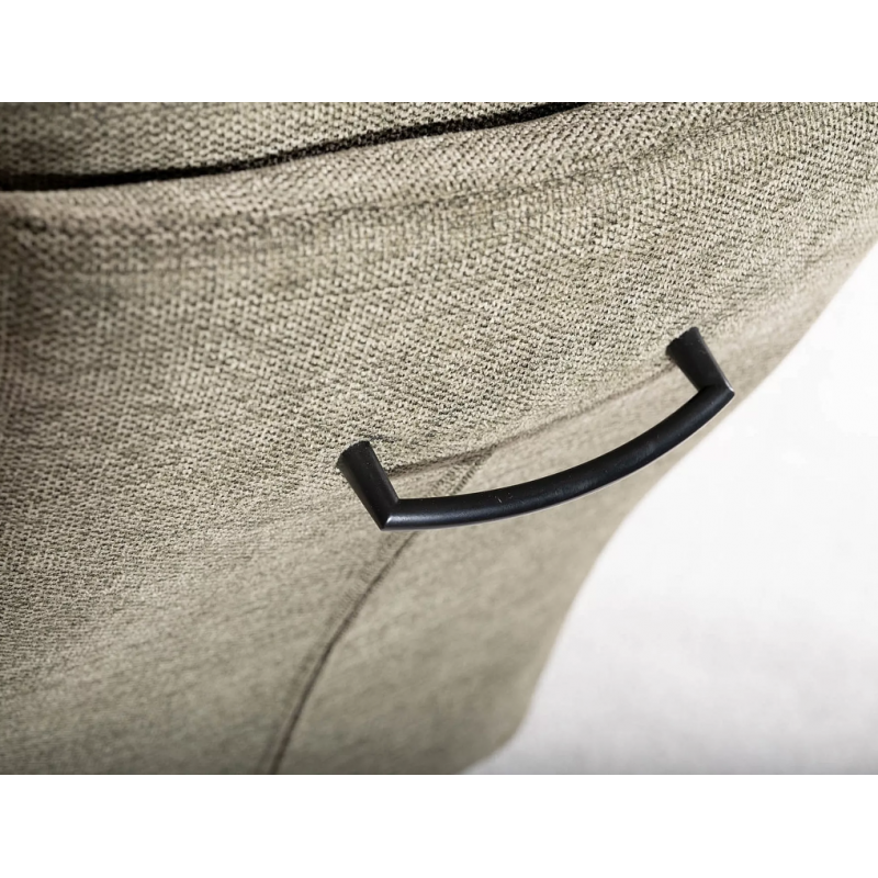 Eleganckie krzesło tapicerowane Berry Brego czarny