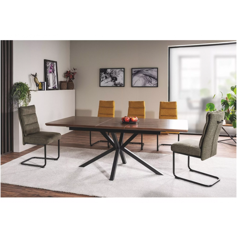 Eleganckie krzesło tapicerowane Berry Brego czarny